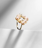 Mateo Cluster 14kt gold ring with pearls and diamonds