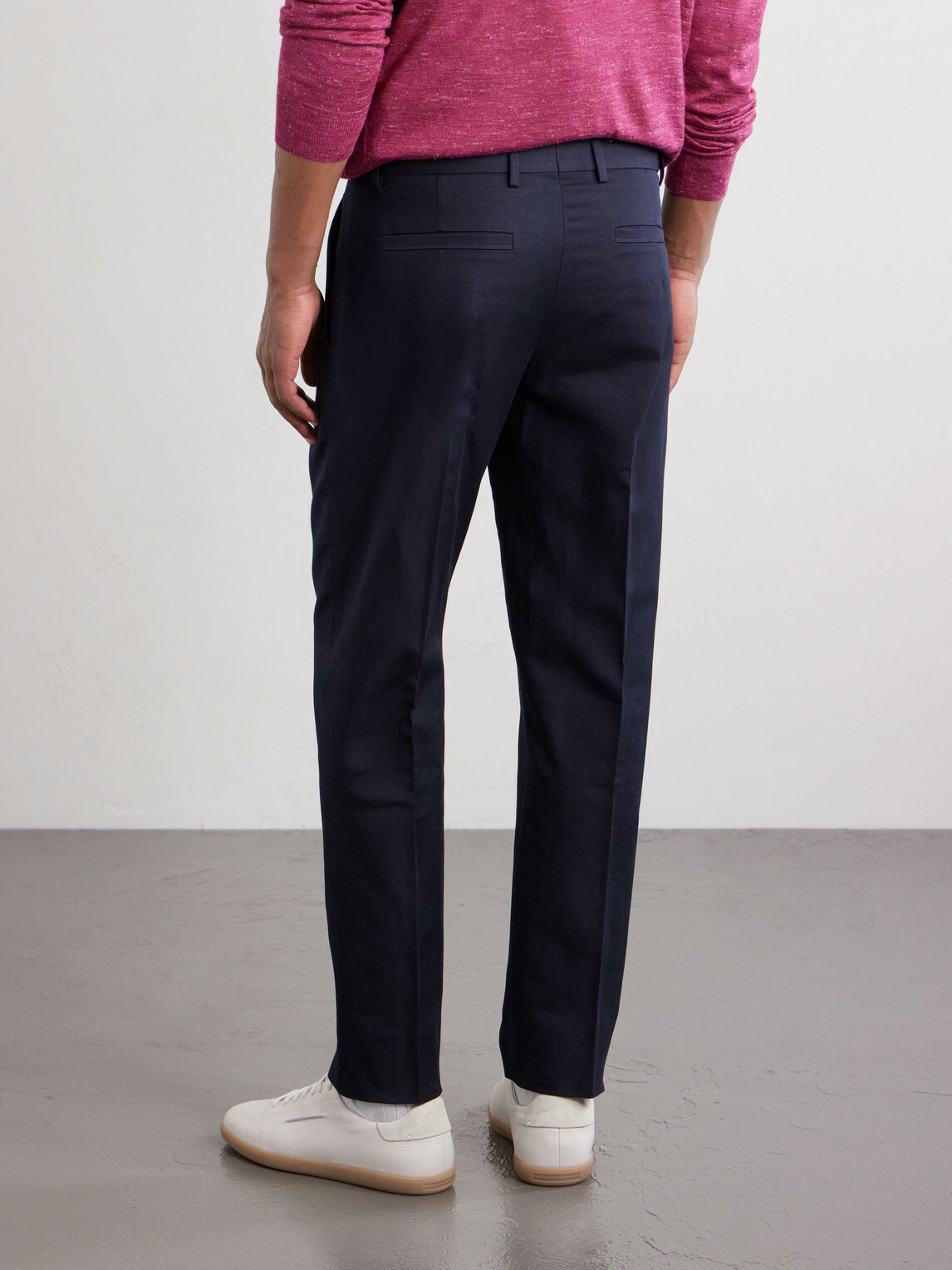 Zegna - Straight-Leg Pleated Cotton and Linen-Blend Trousers - Blue