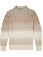 Loro Piana - Ribbed Virgin Wool Mock-Neck Sweater - Neutrals