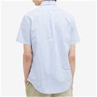 Polo Ralph Lauren Men's Stripe Seersucker Short Sleeve Shirt in Blue/White