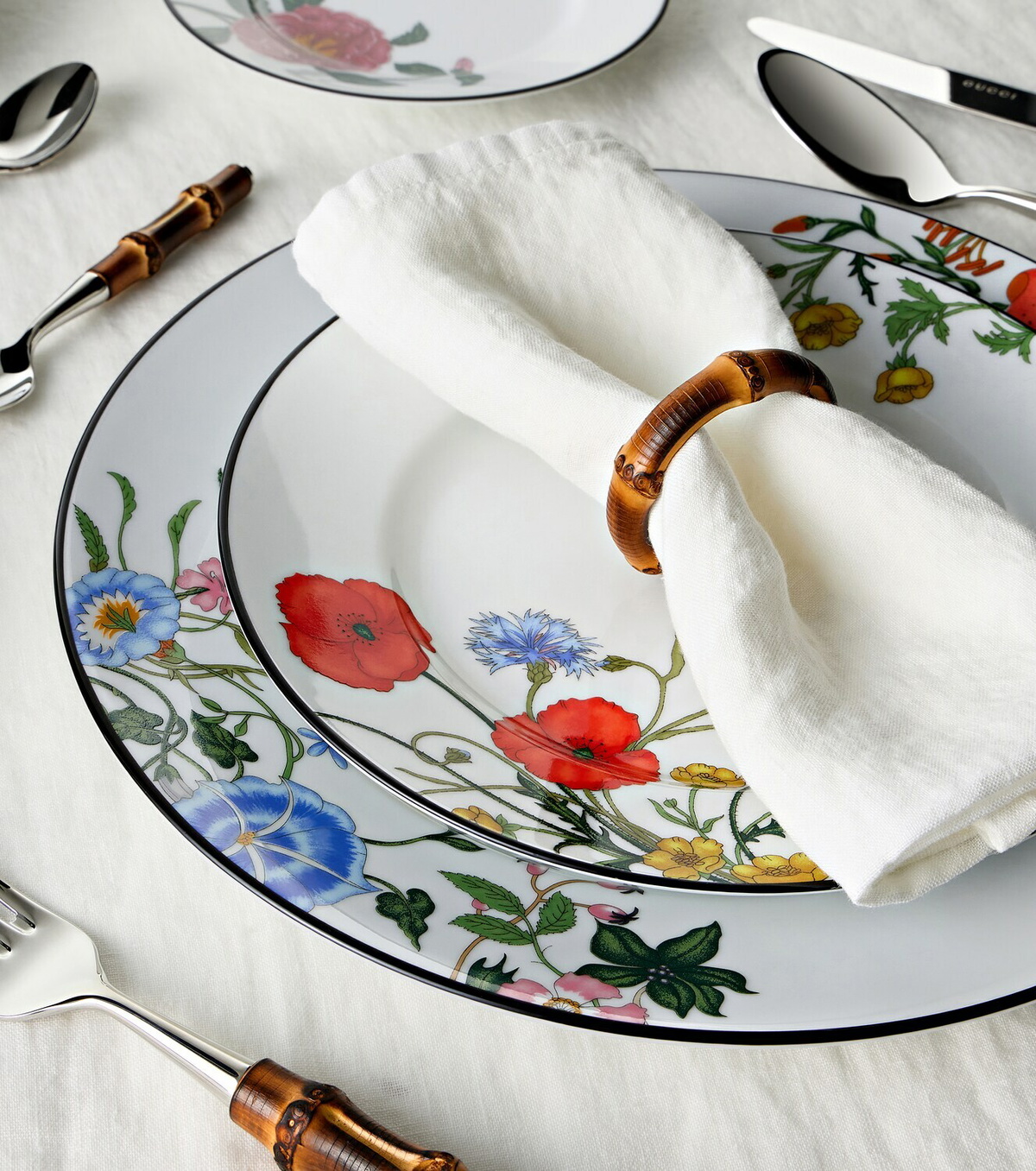 Gucci Gucci Flora set of 2 porcelain dinner plates