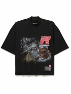 RRR123 - It Was Written Logo-Print Cotton-Jersey T-Shirt - Black