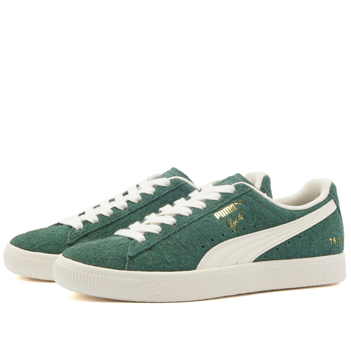 Photo: END. x Puma Clyde OG Sneakers in Pine Needle/Frosted Ivory