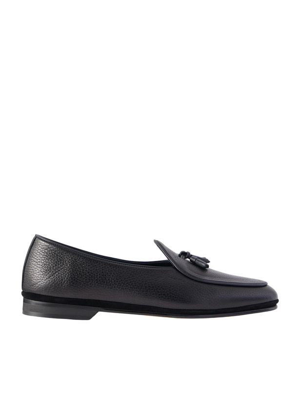 Photo: Rubinacci - Marfy Tasseled Full-Grain Leather Loafers - Black