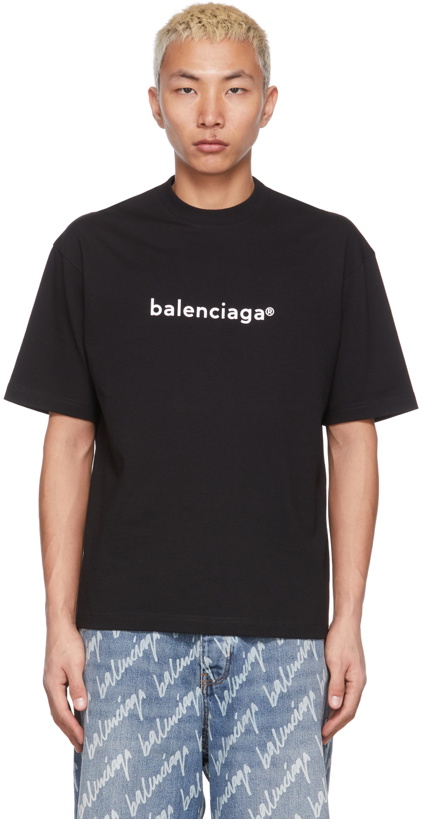 Photo: Balenciaga Black Copyright Logo T-Shirt
