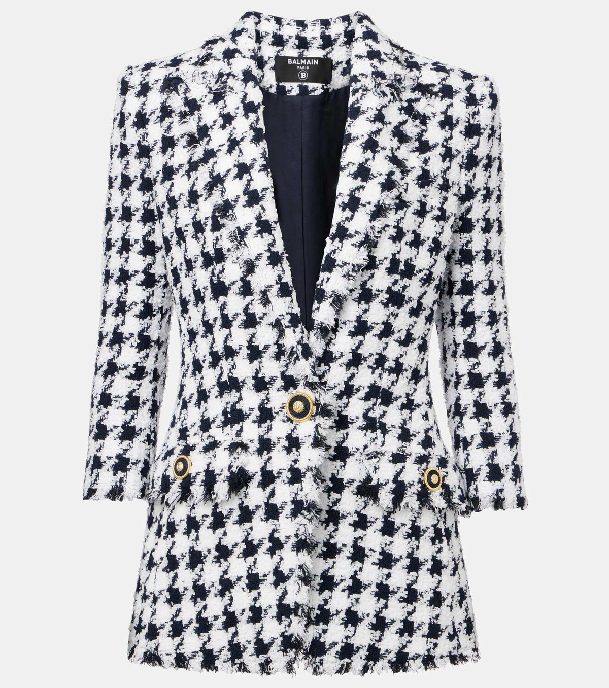 Balmain Houndstooth tweed blazer