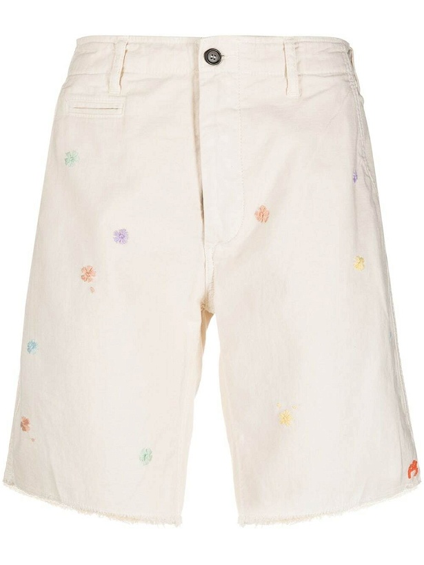 Photo: PRESIDENT'S - Flower Embroidered Shorts