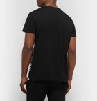 Balmain - Printed Cotton-Jersey T-Shirt - Black
