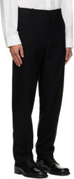 Solid Homme Black Wool Set-Up Trousers