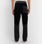 AMIRI - Tapered Twill-Panelled Velvet Sweatpants - Black