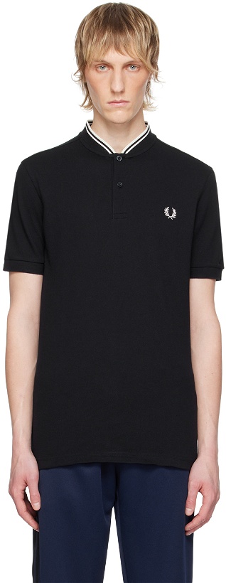 Photo: Fred Perry Black Band Collar Henley