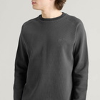 Mellow Clo Men's Everyday Waffle Longsleeve Top in Onyx Grey