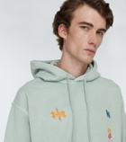 Adish - Printed cotton terry hoodie