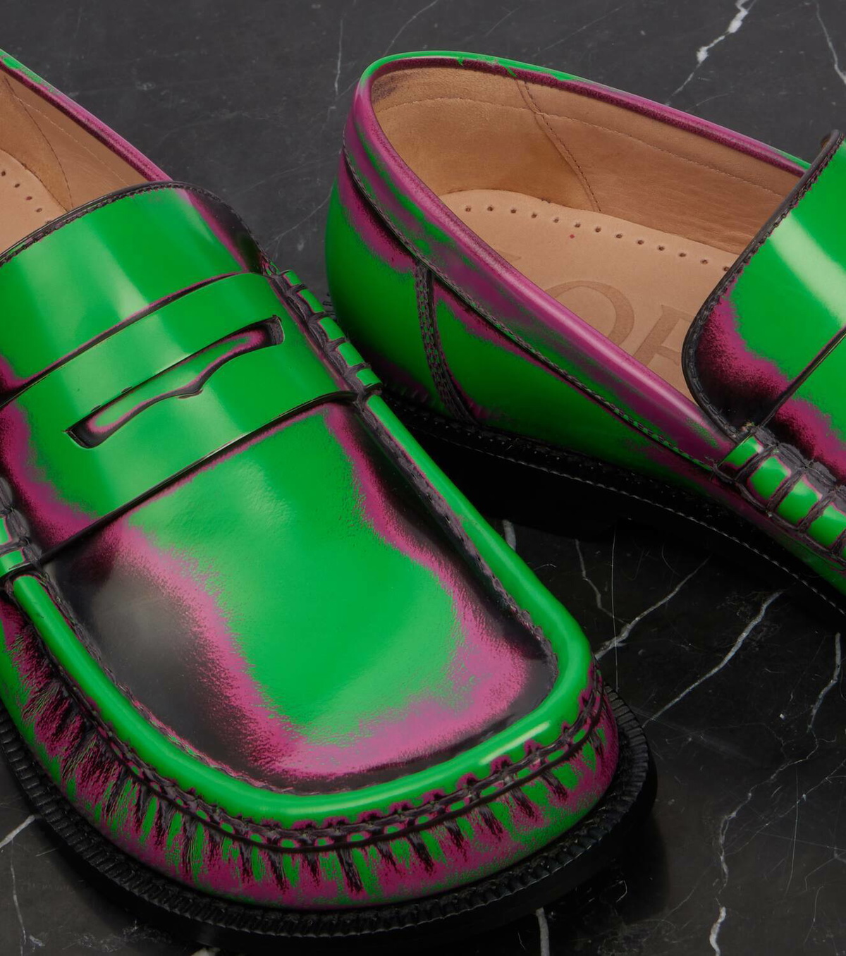Loewe Campo leather loafers