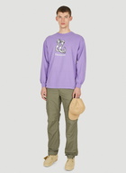 Mud Pigment Long Sleeve T-Shirt in Purple