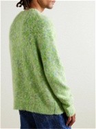 LOEWE - Brushed Knitted Sweater - Green