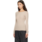 Jil Sander Beige Ribbed T-shirt