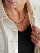 Mikia - Onyx, Hematite and Silver Beaded Necklace