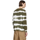 MSGM Green Tie-Dye Stripes Sweater