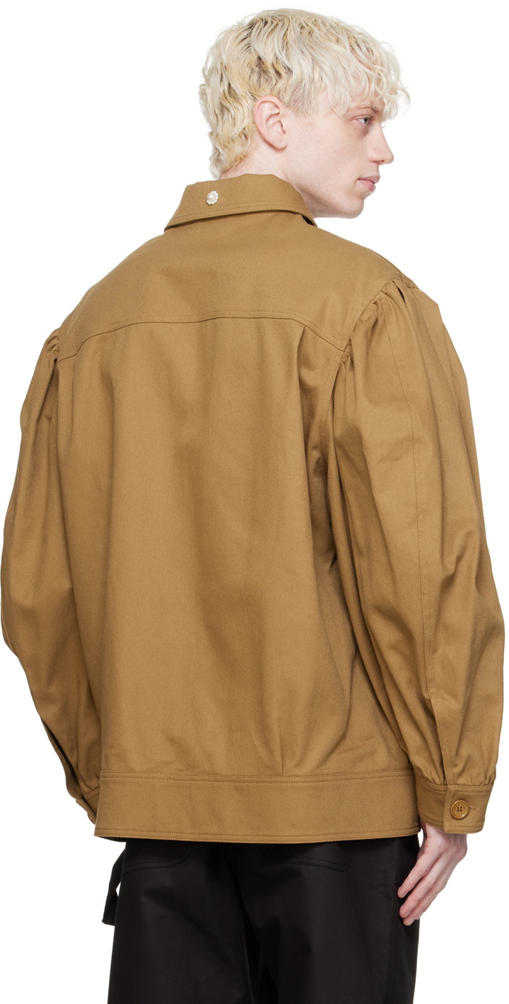 Simone Rocha Tan Puff Sleeve Jacket Simone Rocha