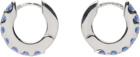 Hatton Labs Silver & Blue Eternity Hoop Earrings