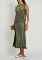 Vince Satin top Khaki