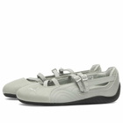 Puma Women's Speedcat Ballet Croc Sneaker in Puma White/Vapor Gray