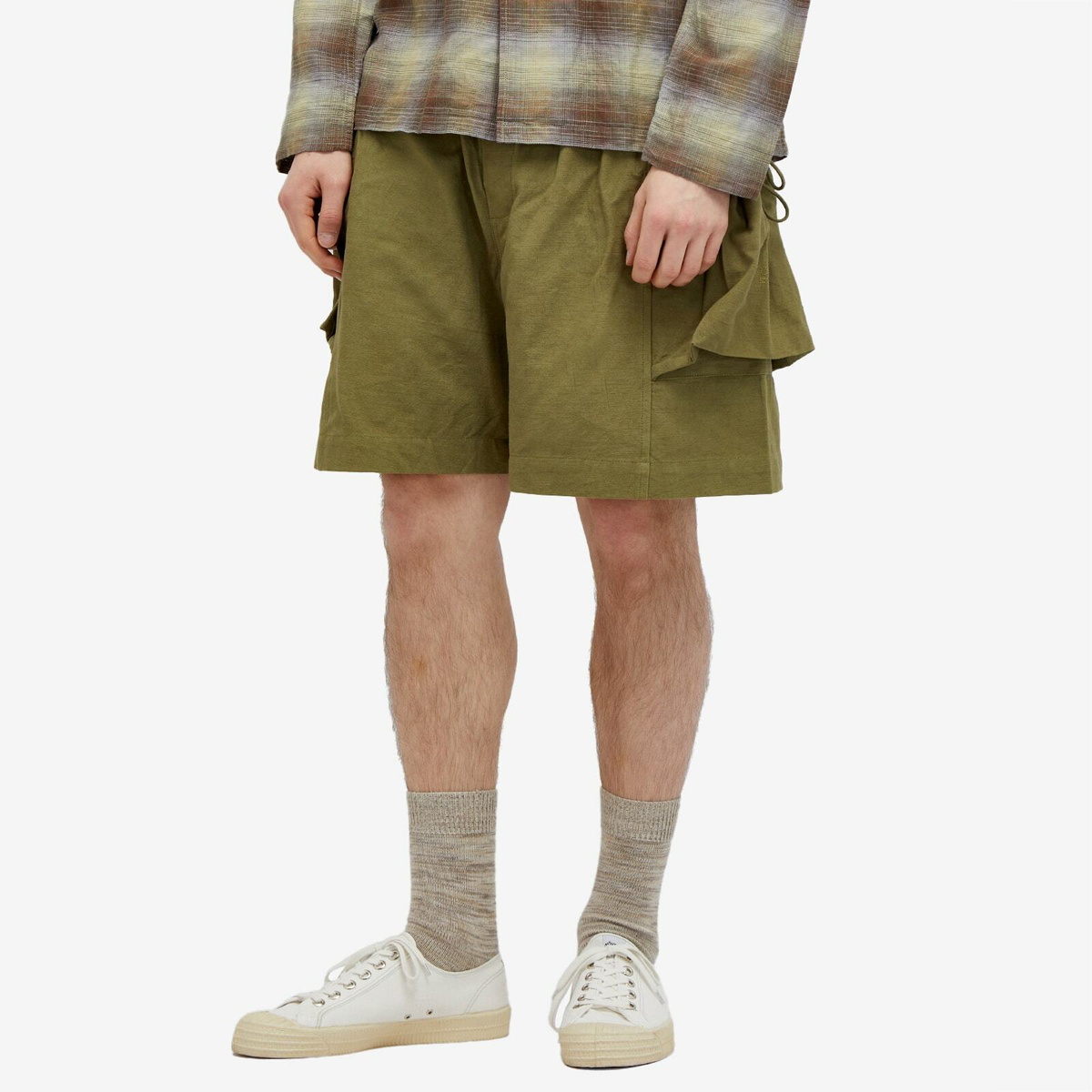Story mfg. Men's Salt Shorts in Olive Slub Story Mfg.