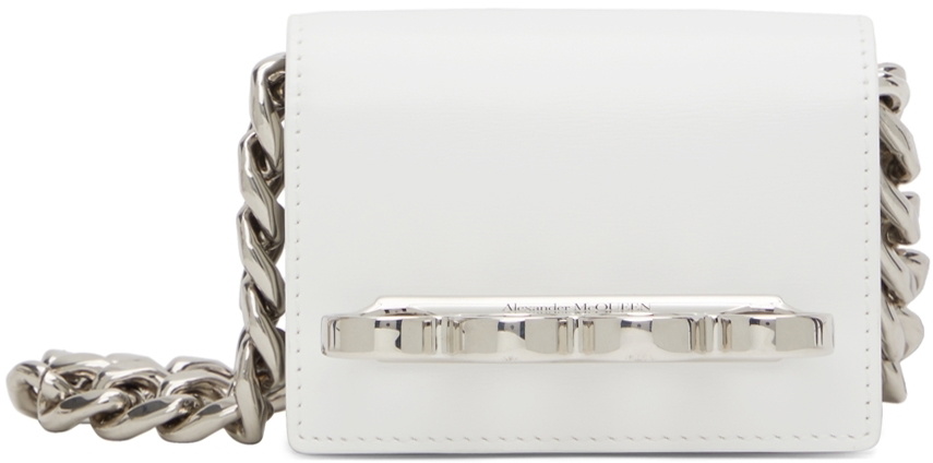 alexander mcqueen★マイクロ フォーリング クロスバッグ Alexander McQueen White Four Ring Micro Shoulder Bag