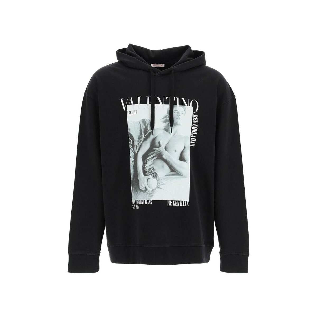 パーカー・フーディ Valentino Cotton Crewneck Sweatshirt With Patch VALENTINO GARAVANI Logo-Print Cotton-Blend Jersey Hoodie for