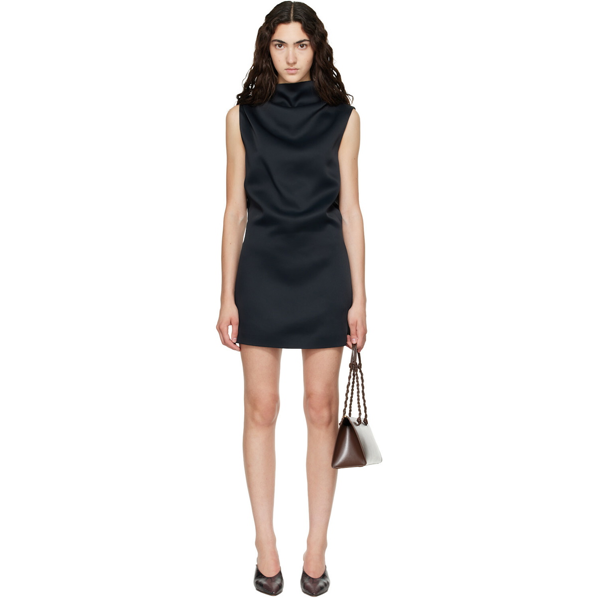 KHAITE Black Astor Minidress