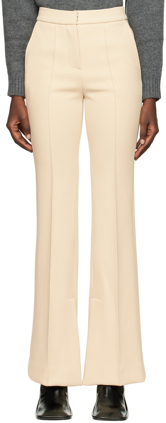 Recto Beige Double-Faced Trousers Recto