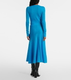 Alaïa Circle mohair and wool-blend midi skirt