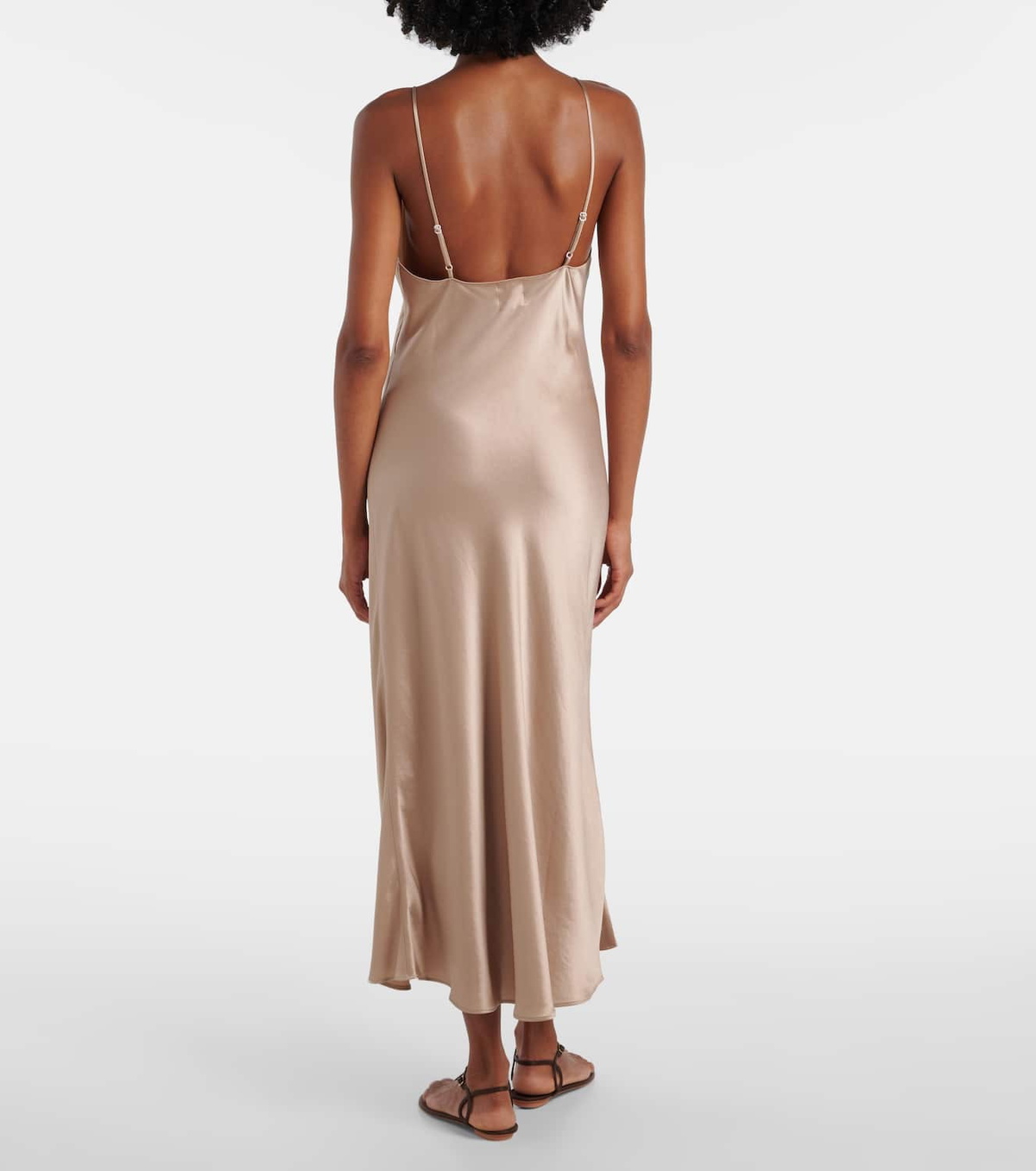 Leset Barb satin slip dress