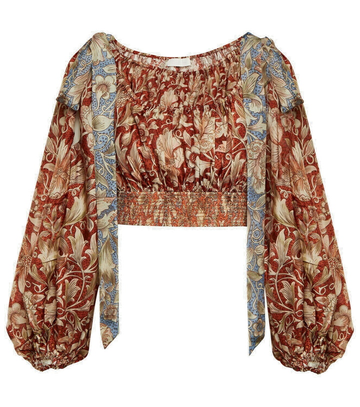 Photo: Zimmermann Chintz floral silk cropped top