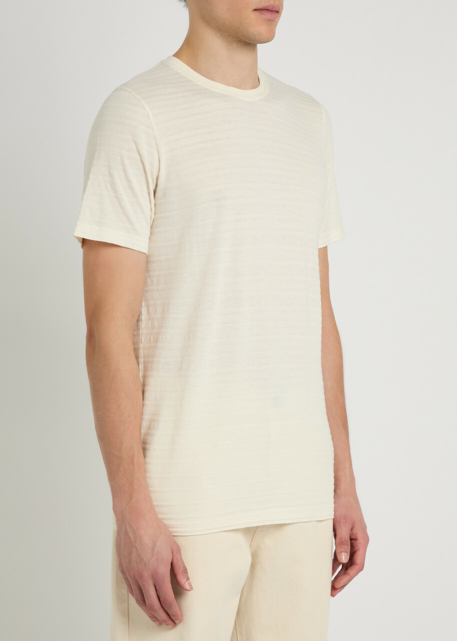 Oliver Spencer Conduit Fine-knit T-shirt Ecru