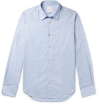 PAUL SMITH - Slim-Fit Herringbone Cotton Shirt - Blue