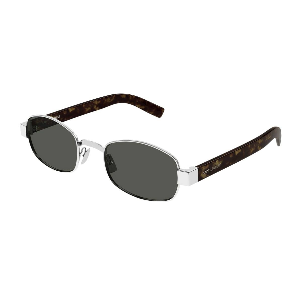 Saint Laurent Eyewear Saint Laurent Sl 706 Linea Sl Logo 002 Havana Silver Grey Sunglasses