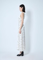 GANNI Printed Gathered Maxi Dress