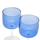 HAY Tint Wine Glass - Set of 2 in Blue/Clear 