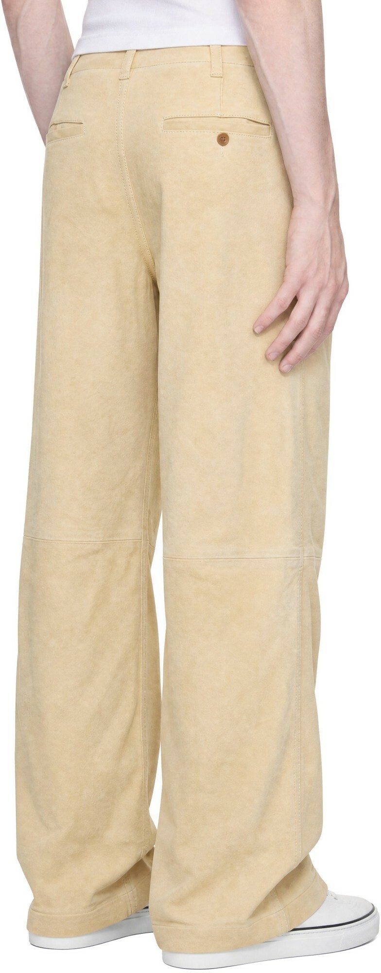 Marni Yellow Pyramid Suede Pants