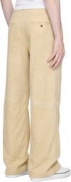 Marni Yellow Pyramid Suede Pants