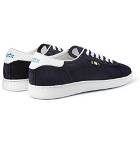 Aprix - Leather-Trimmed Suede Sneakers - Men - Navy