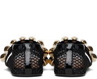 ALAÏA Black Fishnet Jewel Ballerina Flats