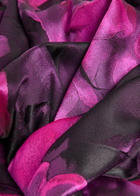 Talbot Runhof Floral-jacquard Satin-twill Midi Dress Pink
