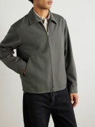 ATON - Wool-Twill Harrington Jacket - Green