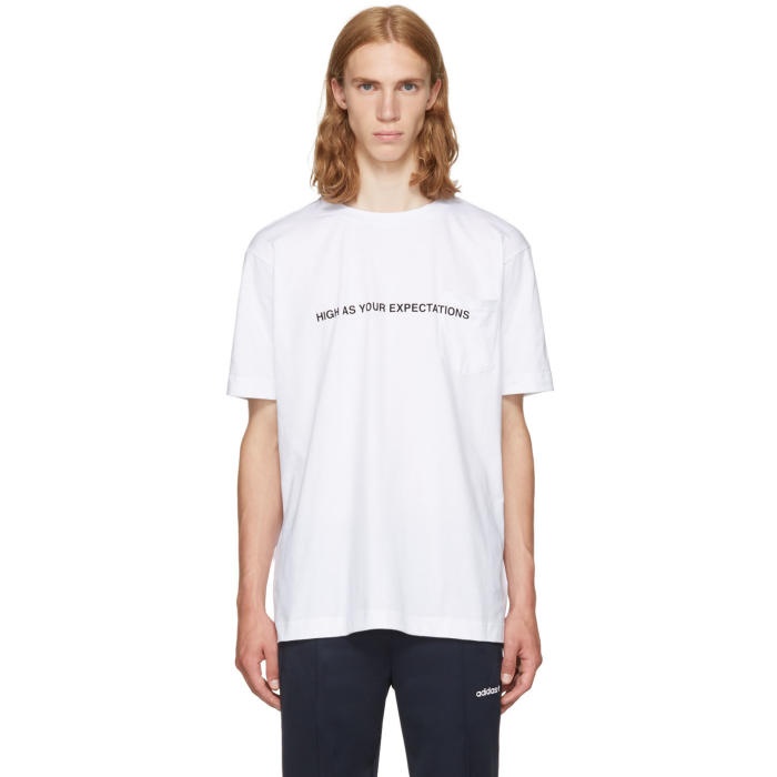 Photo: Palm Angels White High As Your Expectations T-Shirt 