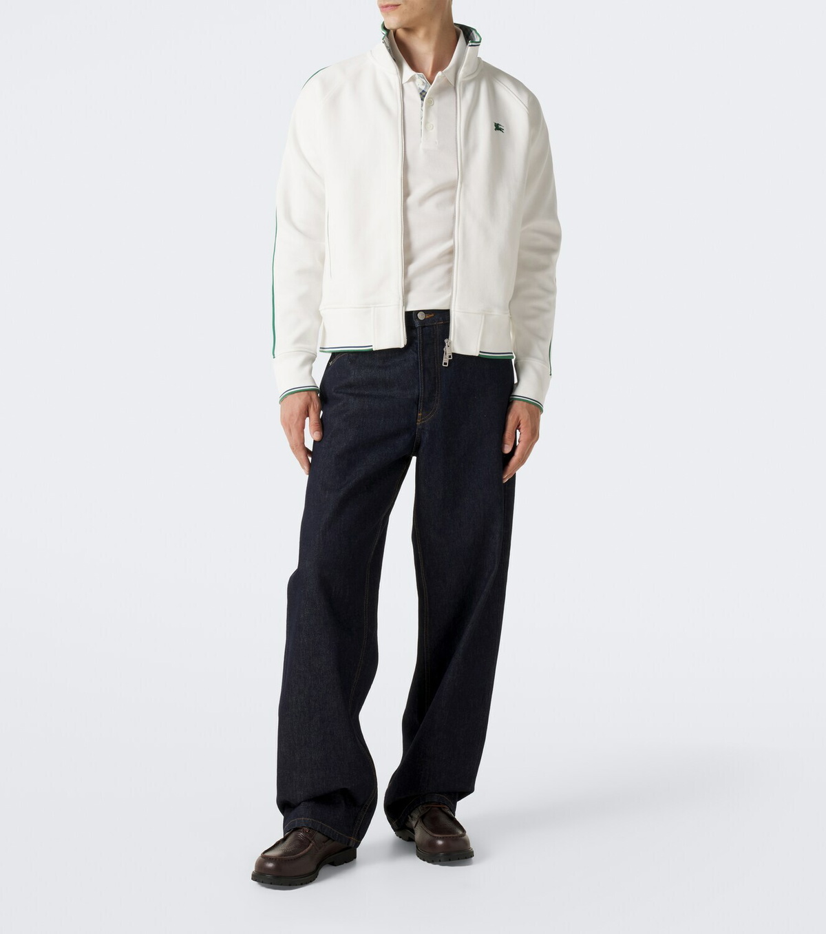 Burberry EKD jersey zip-up sweatshirt