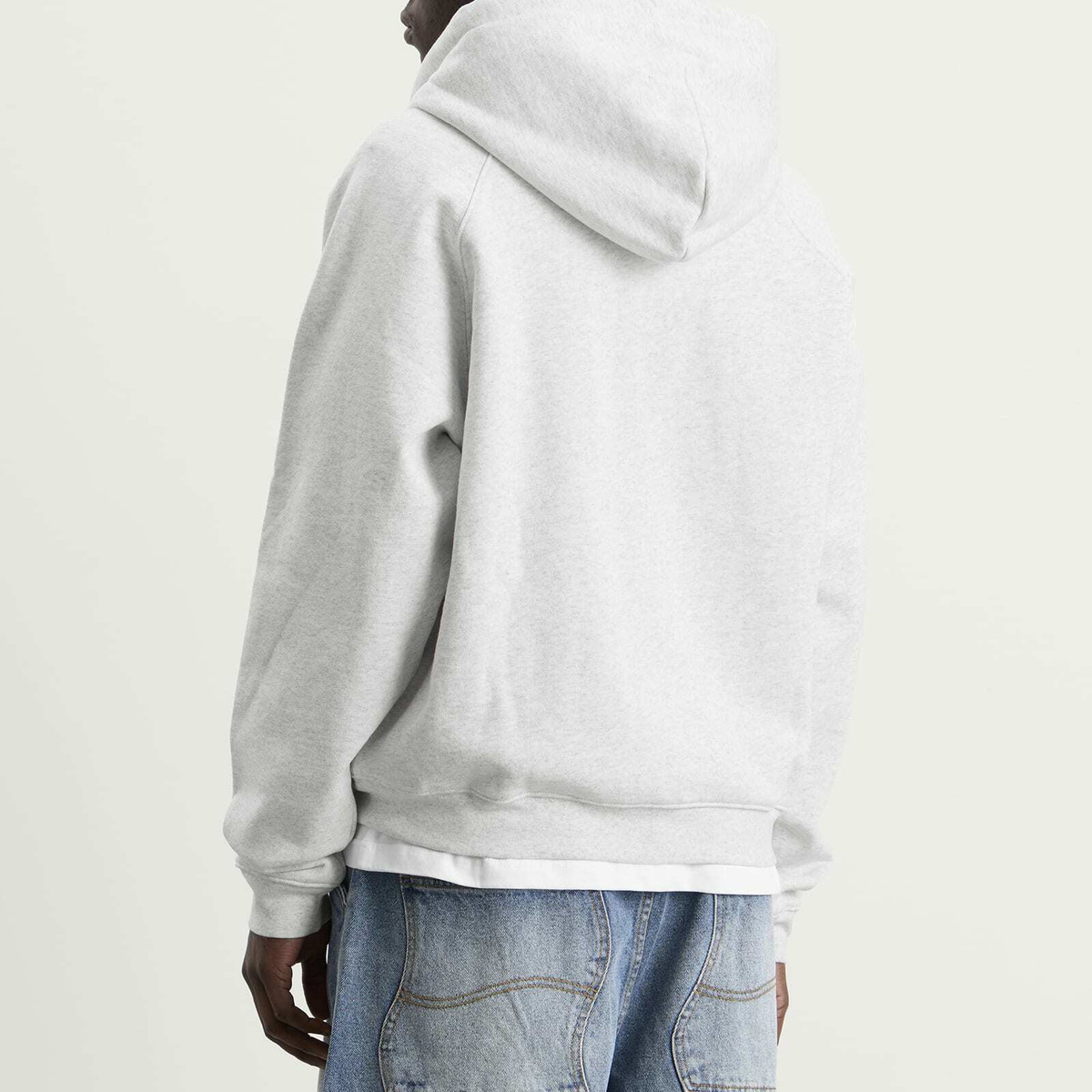 Dime Men's Classic Small Logo Zip Hoodie in Ash