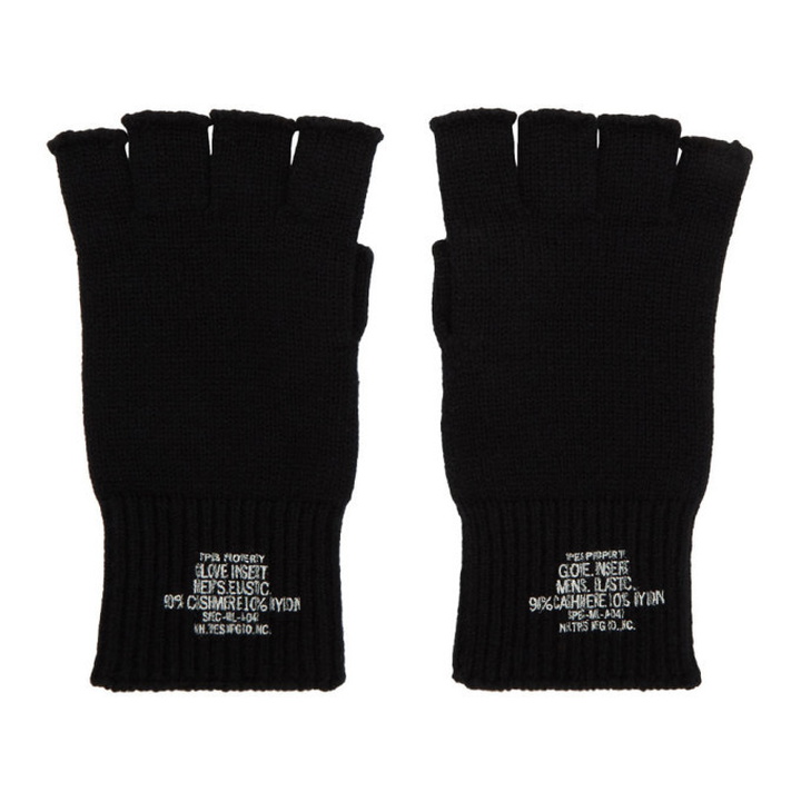 Photo: N.Hoolywood Black Cashmere Cut Finger Gloves